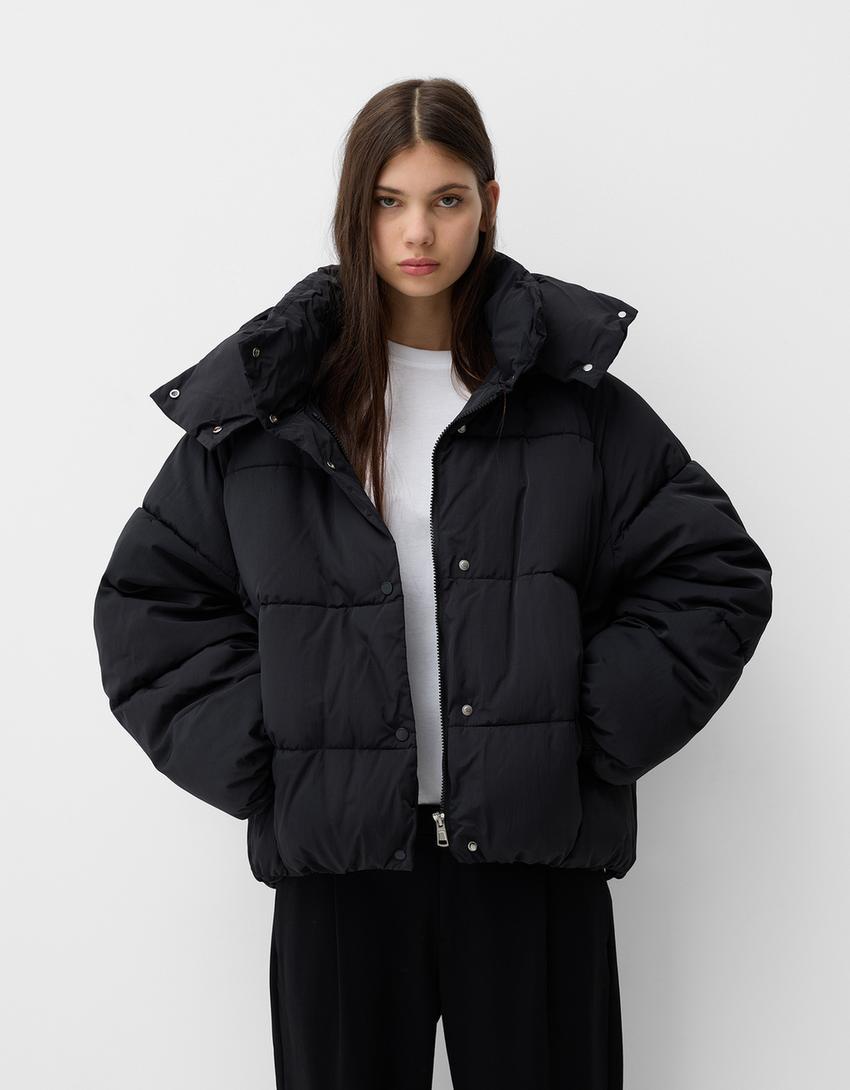 Puffer jacket with hood product image