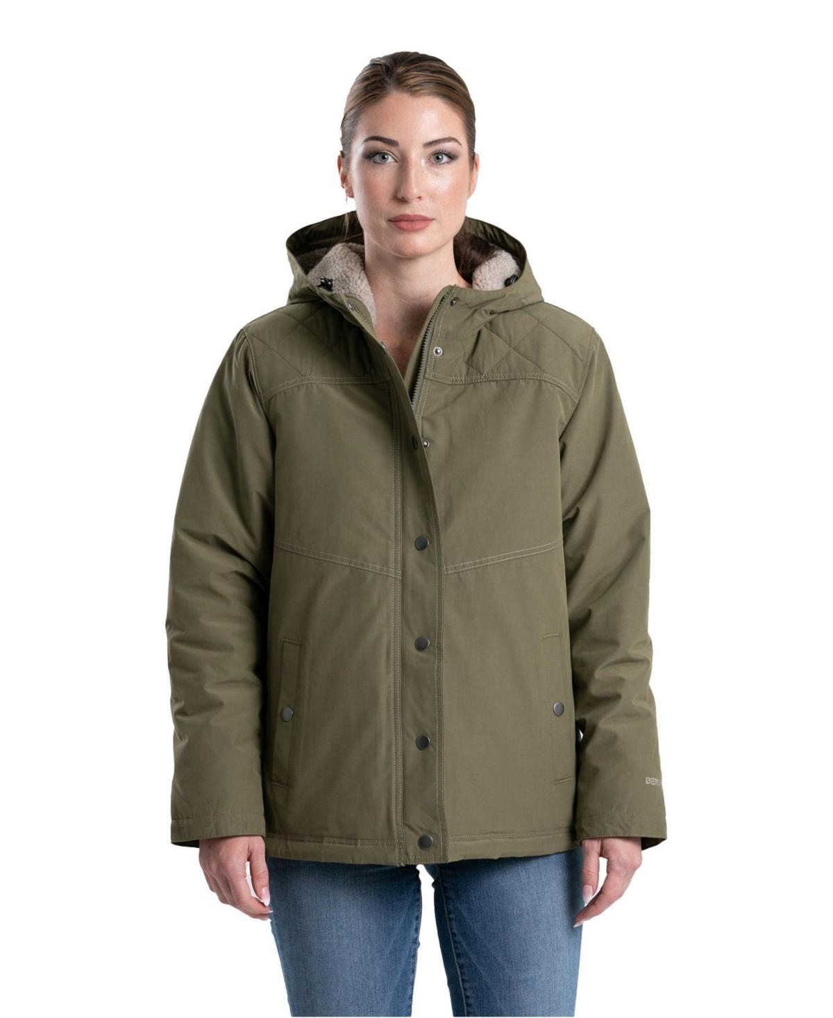 Berne Womens Softstone Micro-Duck Hooded Coat Product Image