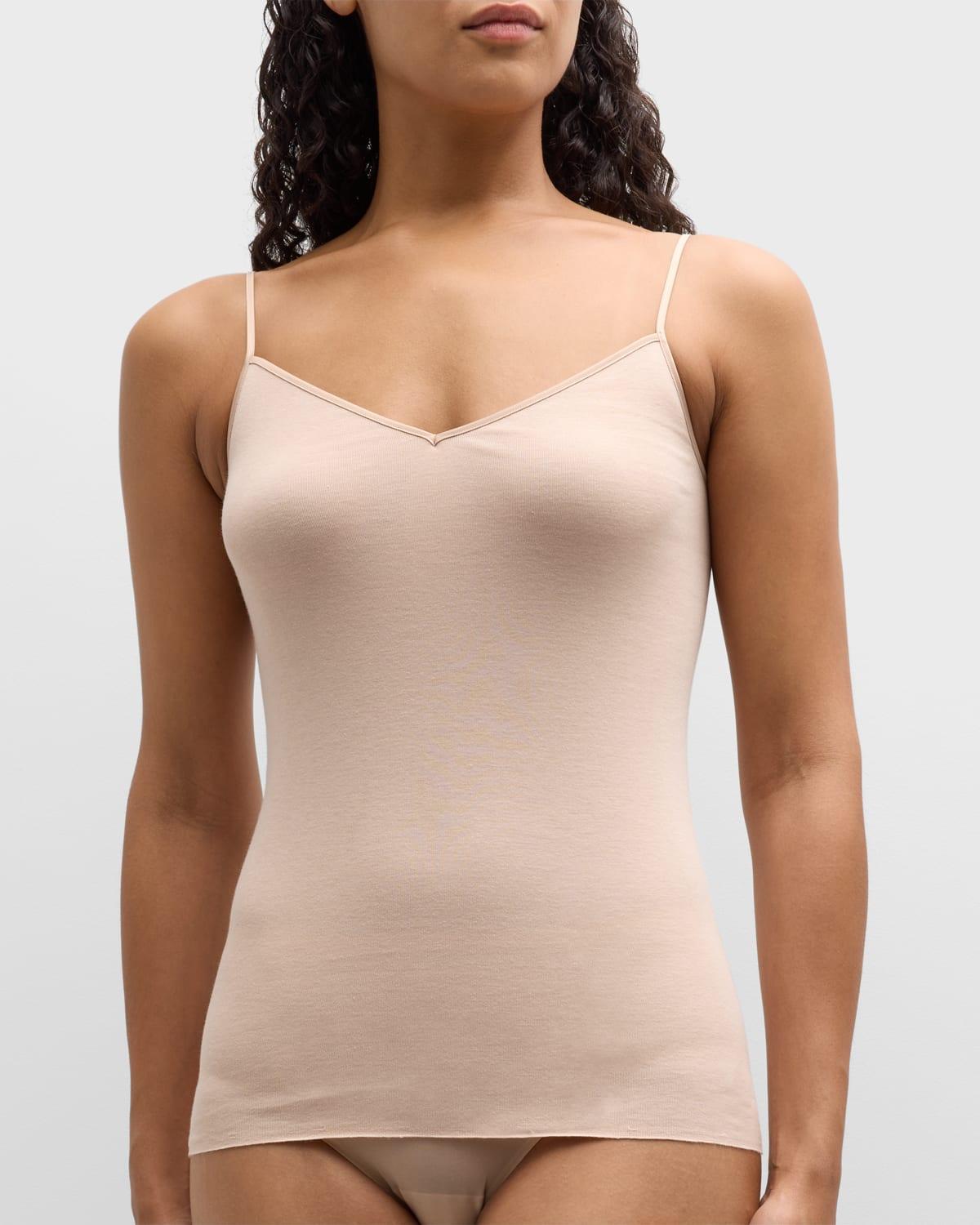 Womens Cotton Seamless V-Neck Camisole Product Image