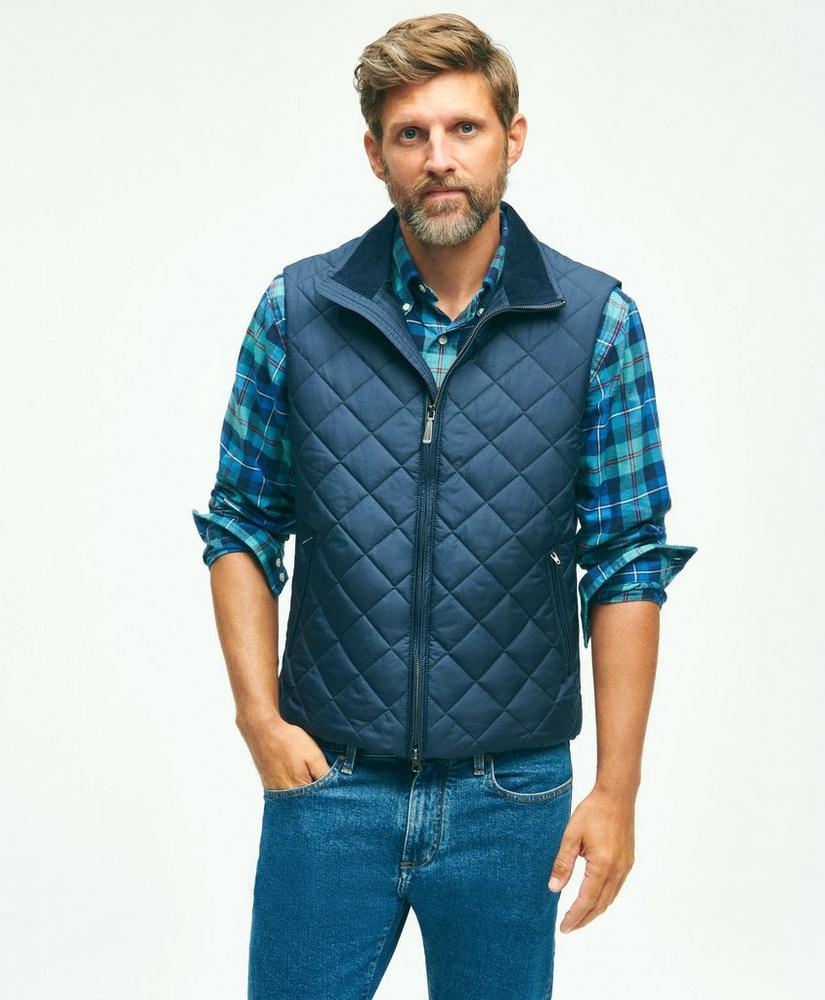 Water Repellent Diamond Quilted Vest Product Image