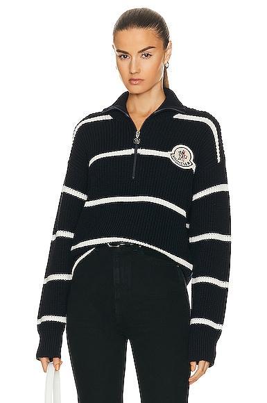 Moncler Turtleneck Sweater in Navy Product Image