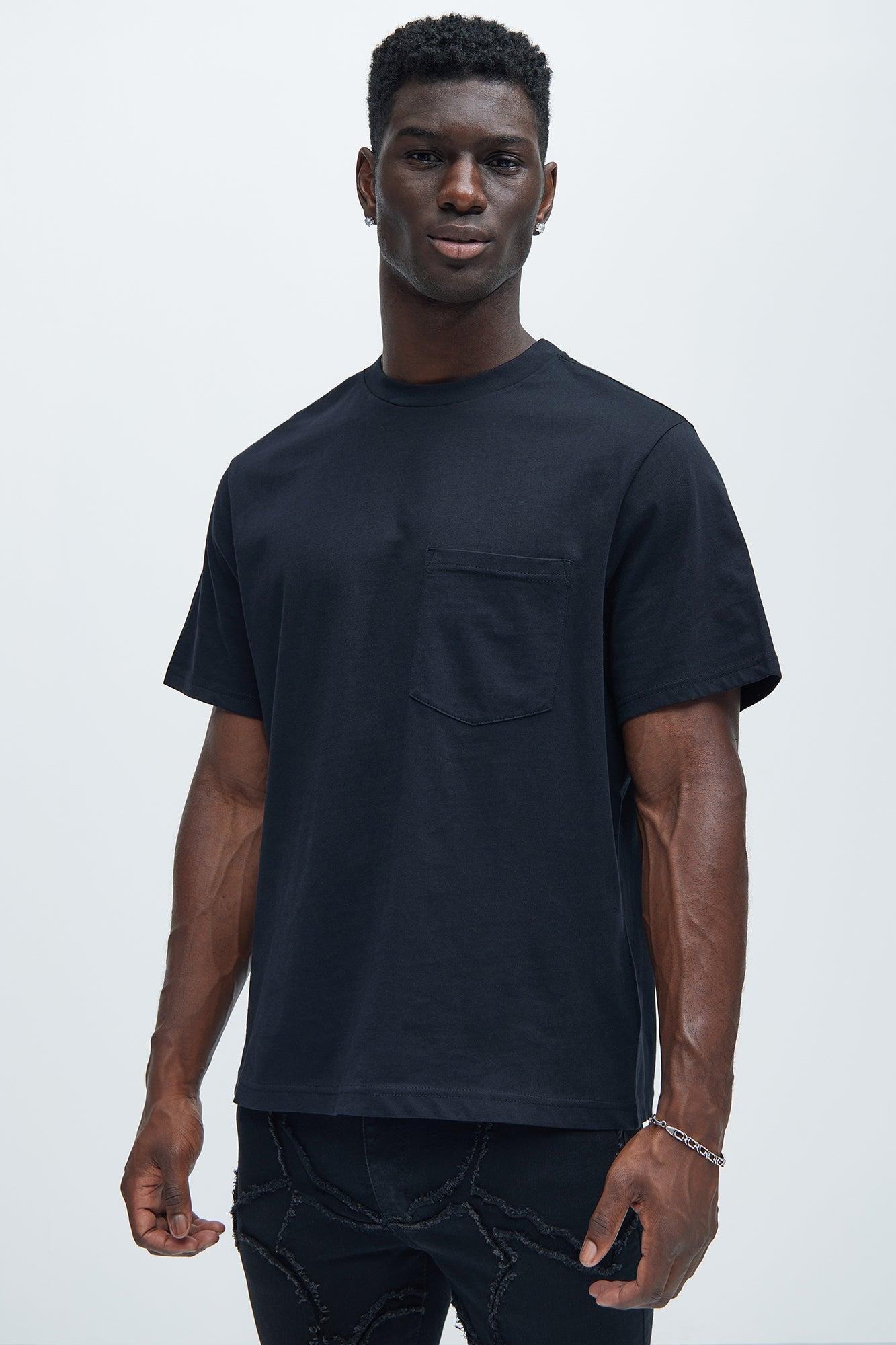 Essential Pocket Crew Tee - Black Product Image