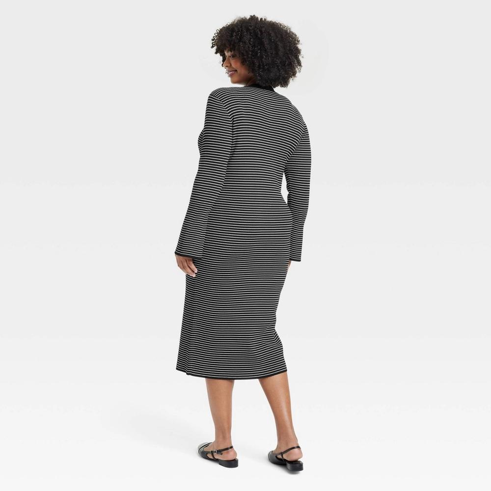 Women's Bell Long Sleeve Midi Sweater Dress - A New Day™ Product Image