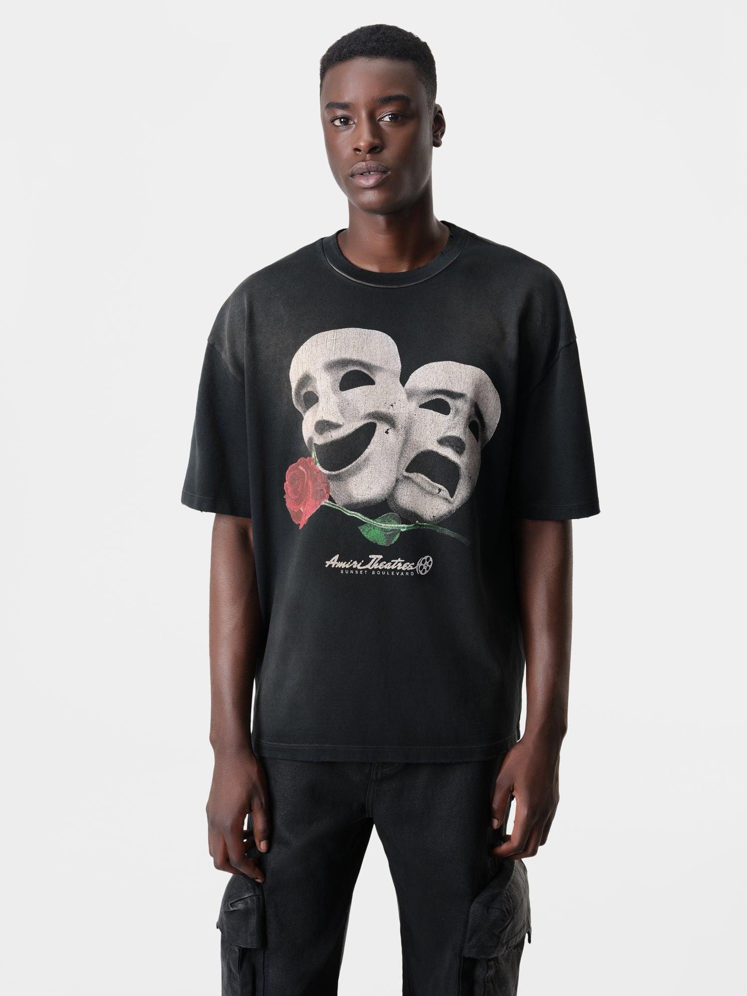 THEATRE MASKS OVERSIZED TEE - Black Male Product Image