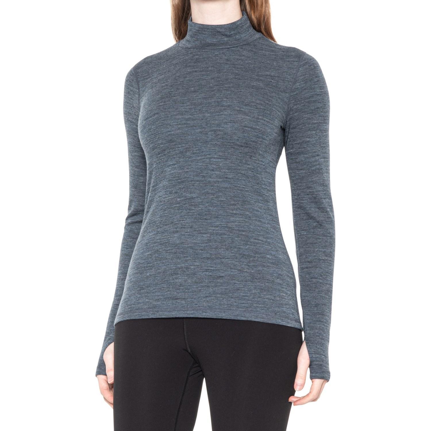 Wicked Wool Mock Neck Base Layer Top - Merino Wool, Long Sleeve Product Image