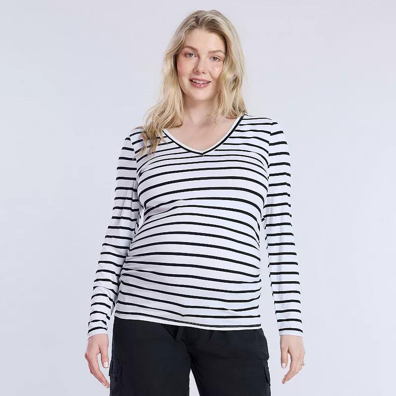 Maternity Motherhood Side Ruched Tee, Womens Product Image