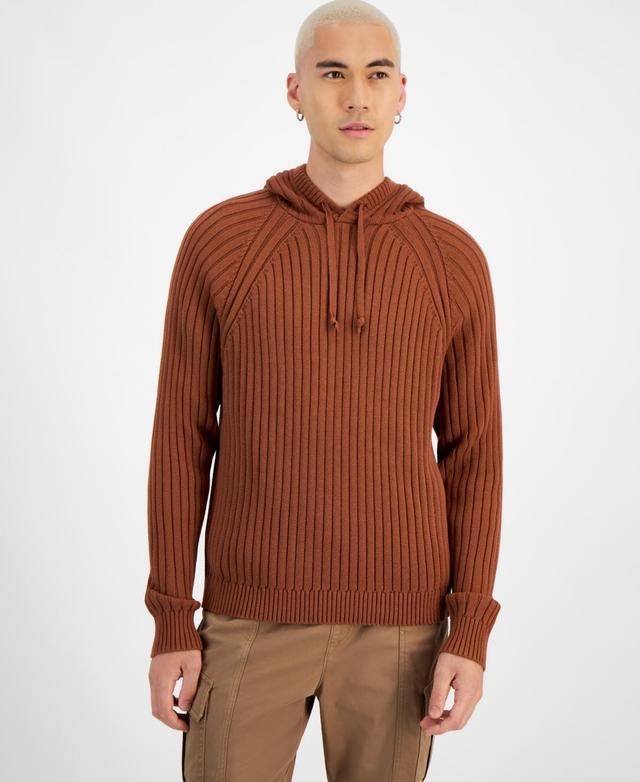 Sun + Stone Mens Ribbed Hooded Sweater, Created for Macys Product Image