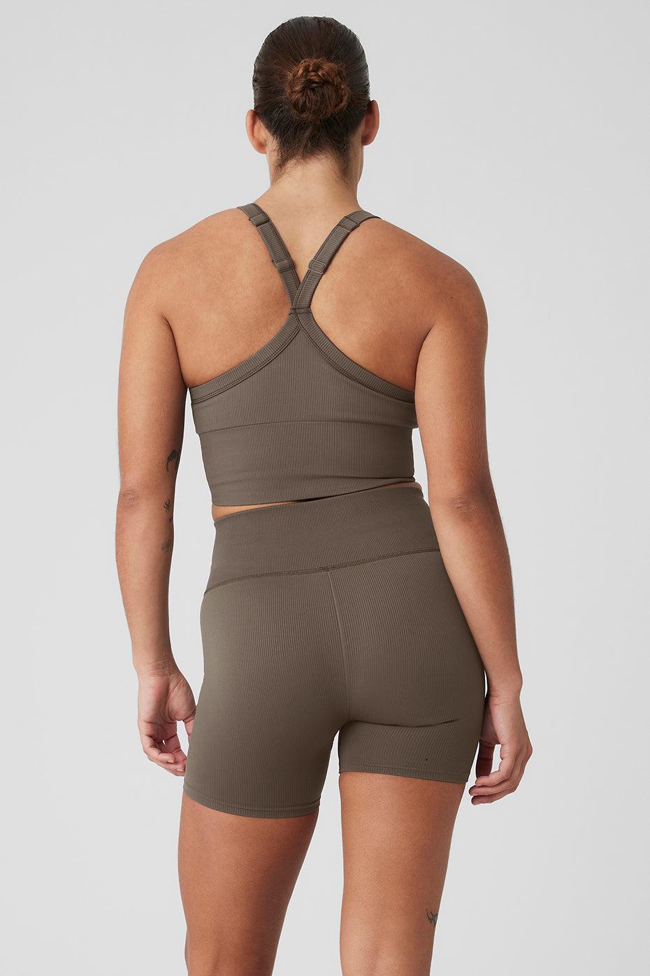 Seamless Ribbed Favorite Bra Tank - Olive Tree Female Product Image