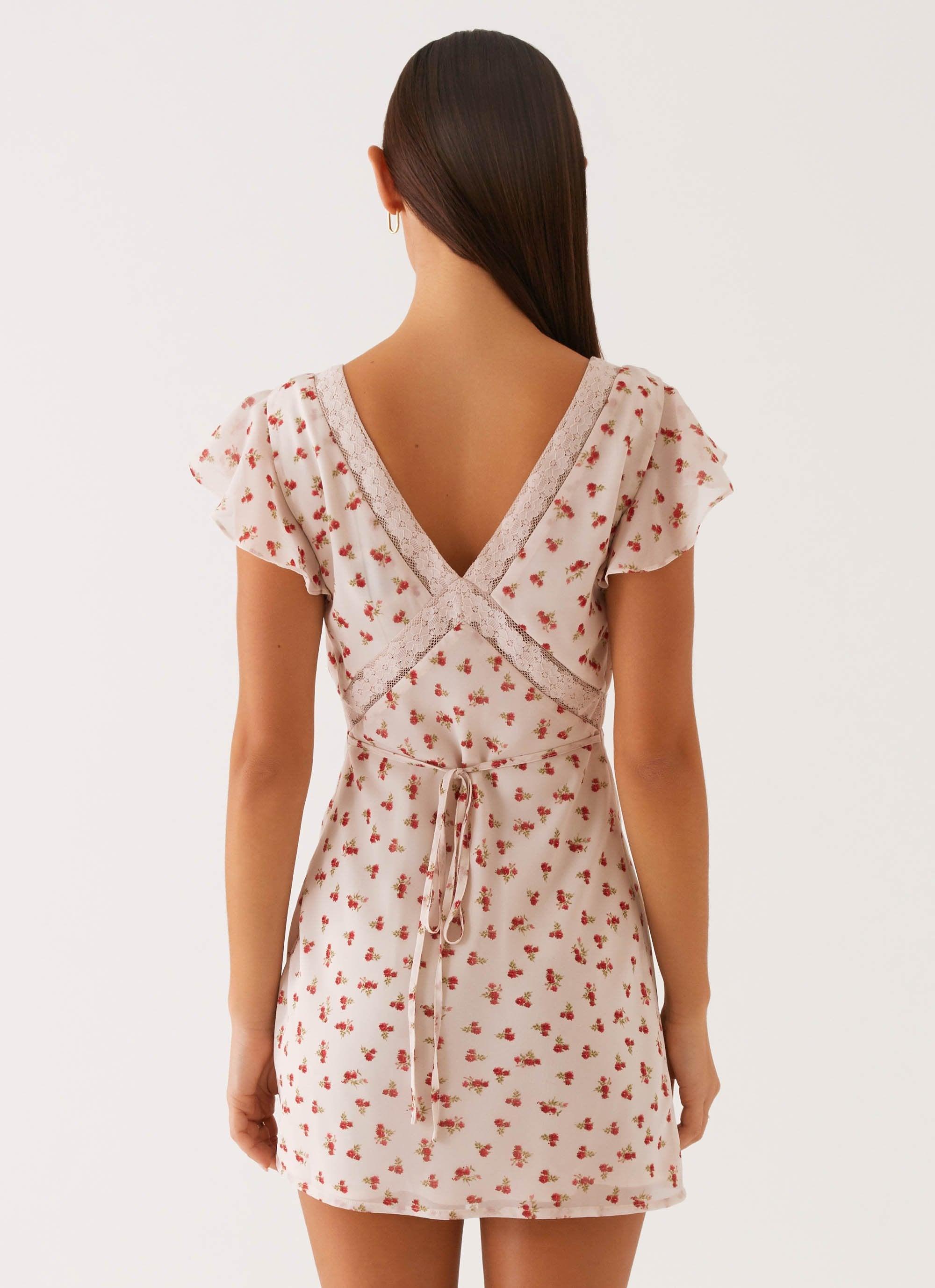 Tangled dreams Mini Dress - Red Ditsy Floral Product Image