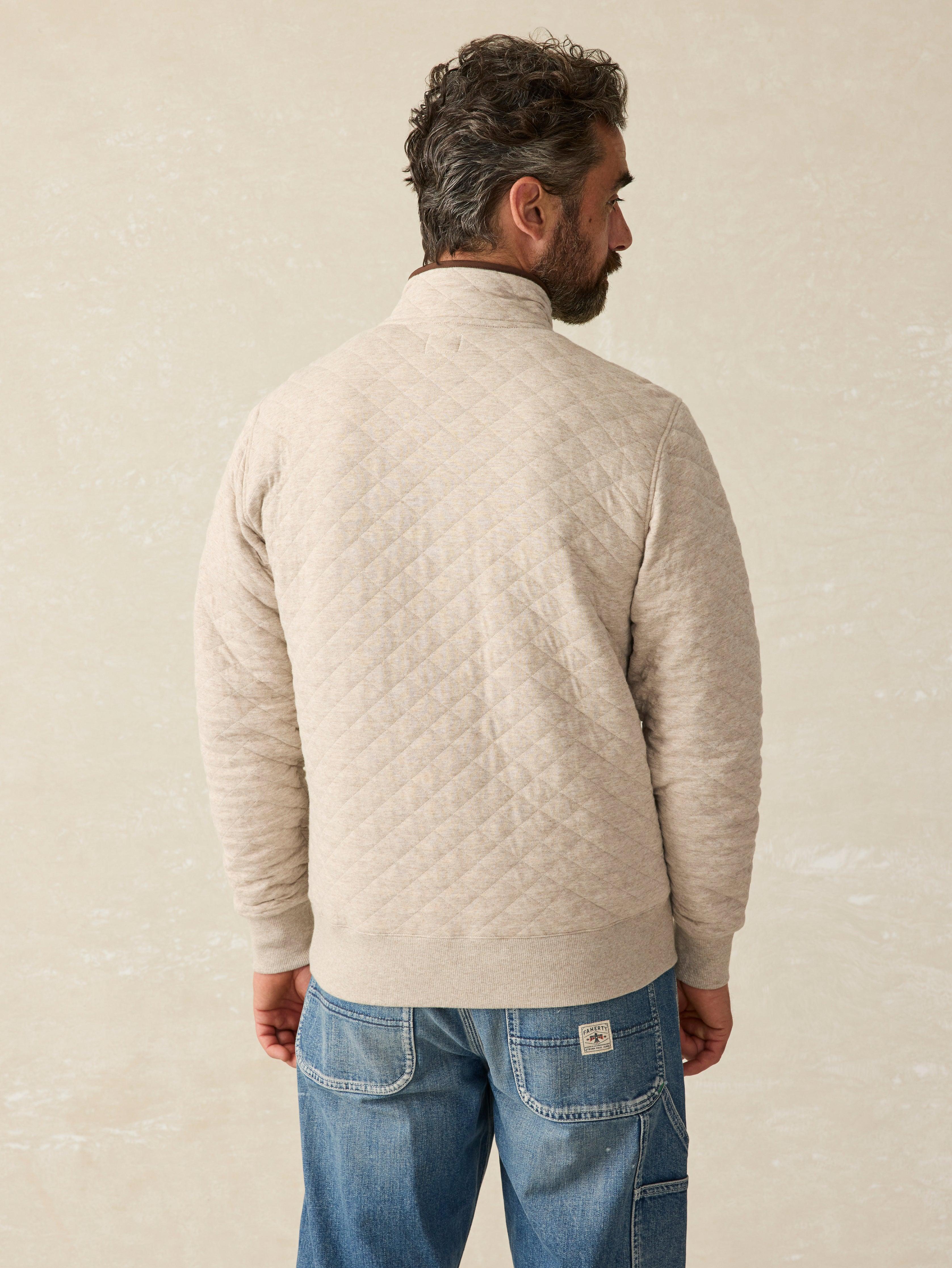 Epic Quilted Fleece Pullover - Oatmeal Melange Male Product Image