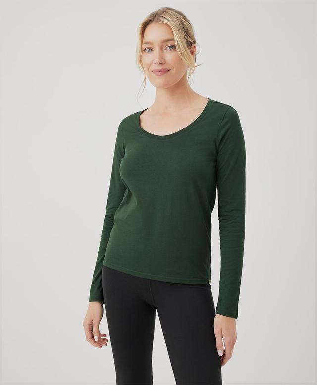 Womens Mountain View Softspun Scoop Long Sleeve Tee 2X Product Image