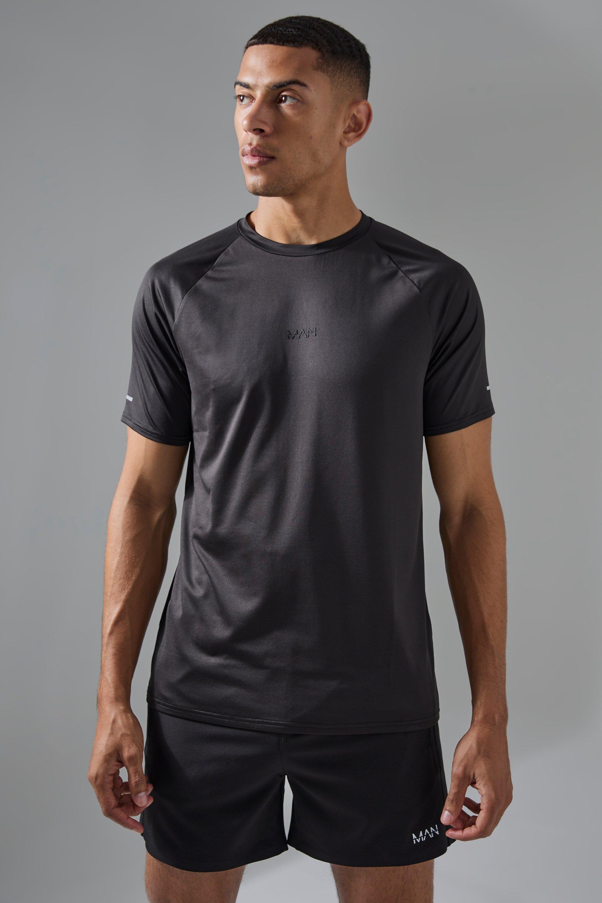 Man Active Performance Pro Raglan Gym T-shirt | boohooMAN USA Product Image