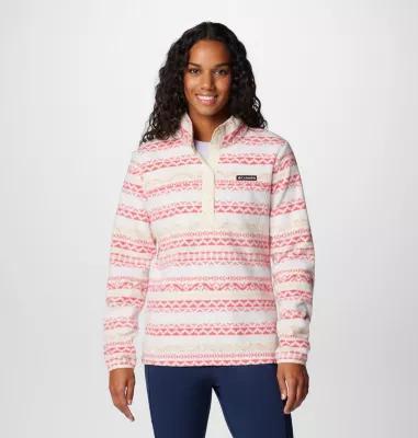 Columbia Womens Benton Springs Printed Half Snap Fleece Pullover- Product Image