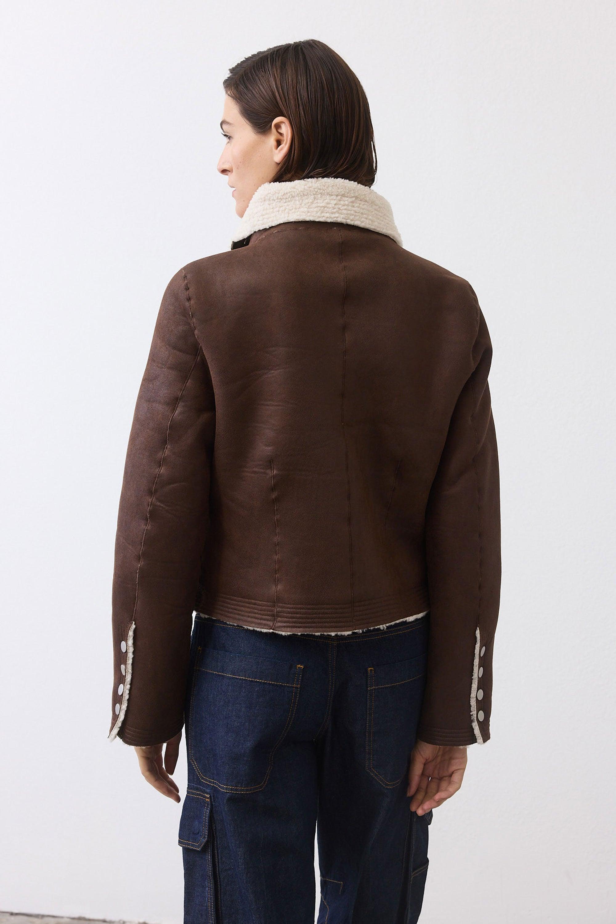 The Cruiser Reversible Shearling Moto Jacket Product Image