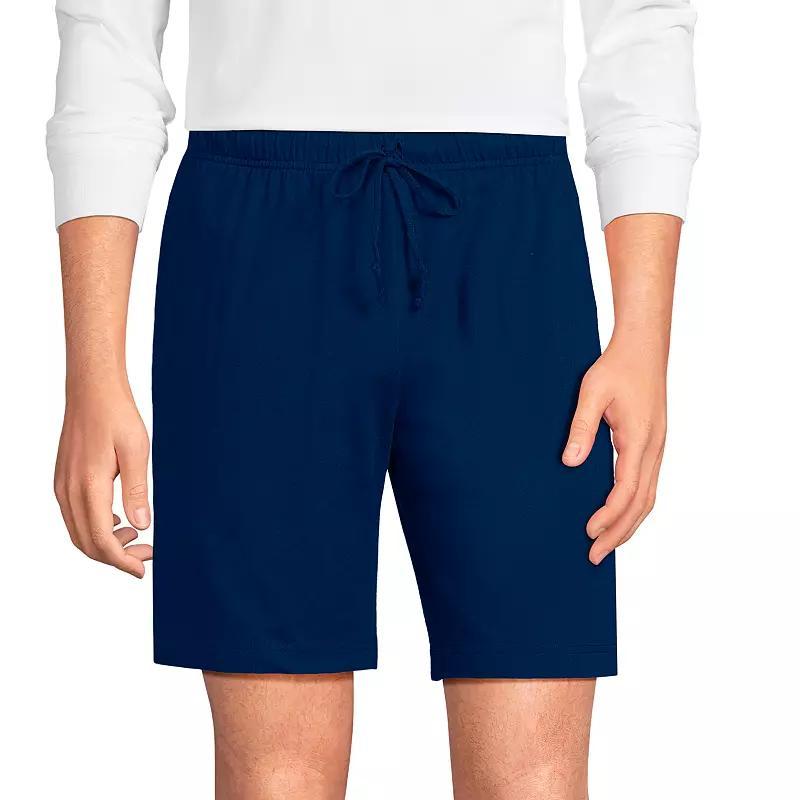 Big & Tall Lands End Knit Jersey Pajama Shorts, Mens Grey Product Image