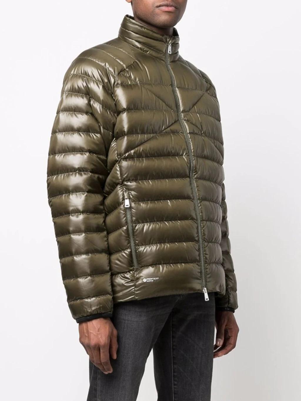 Padded Zip-up Jacket In Grün Product Image