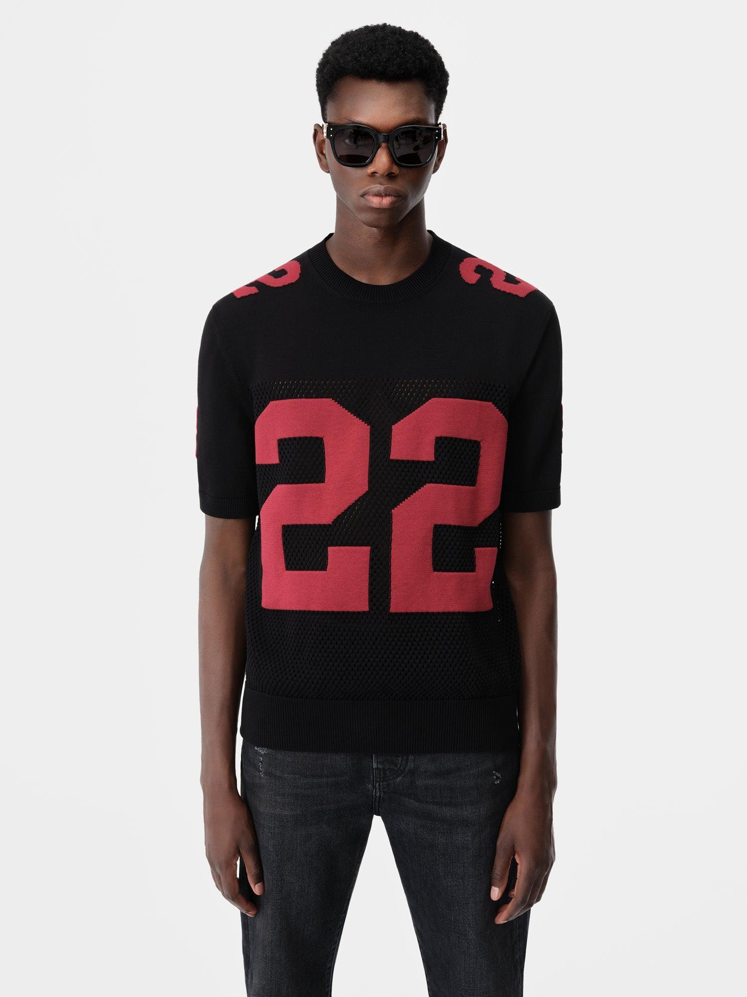 22 TEE - Black Red Male Product Image