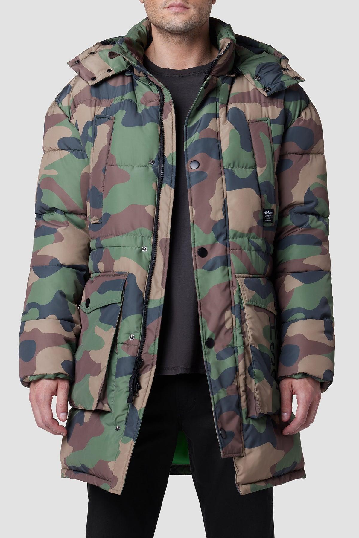 Quilted Hooded Storm Parka Male Product Image