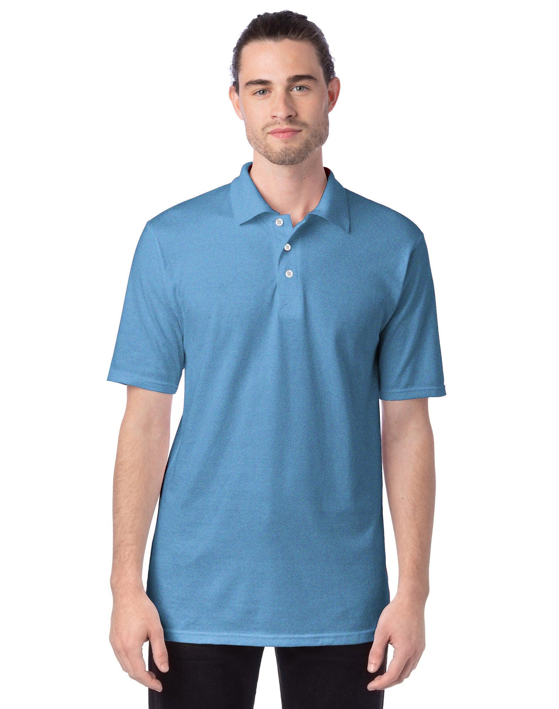 Mens Hanes X-temp Jersey Polo Product Image