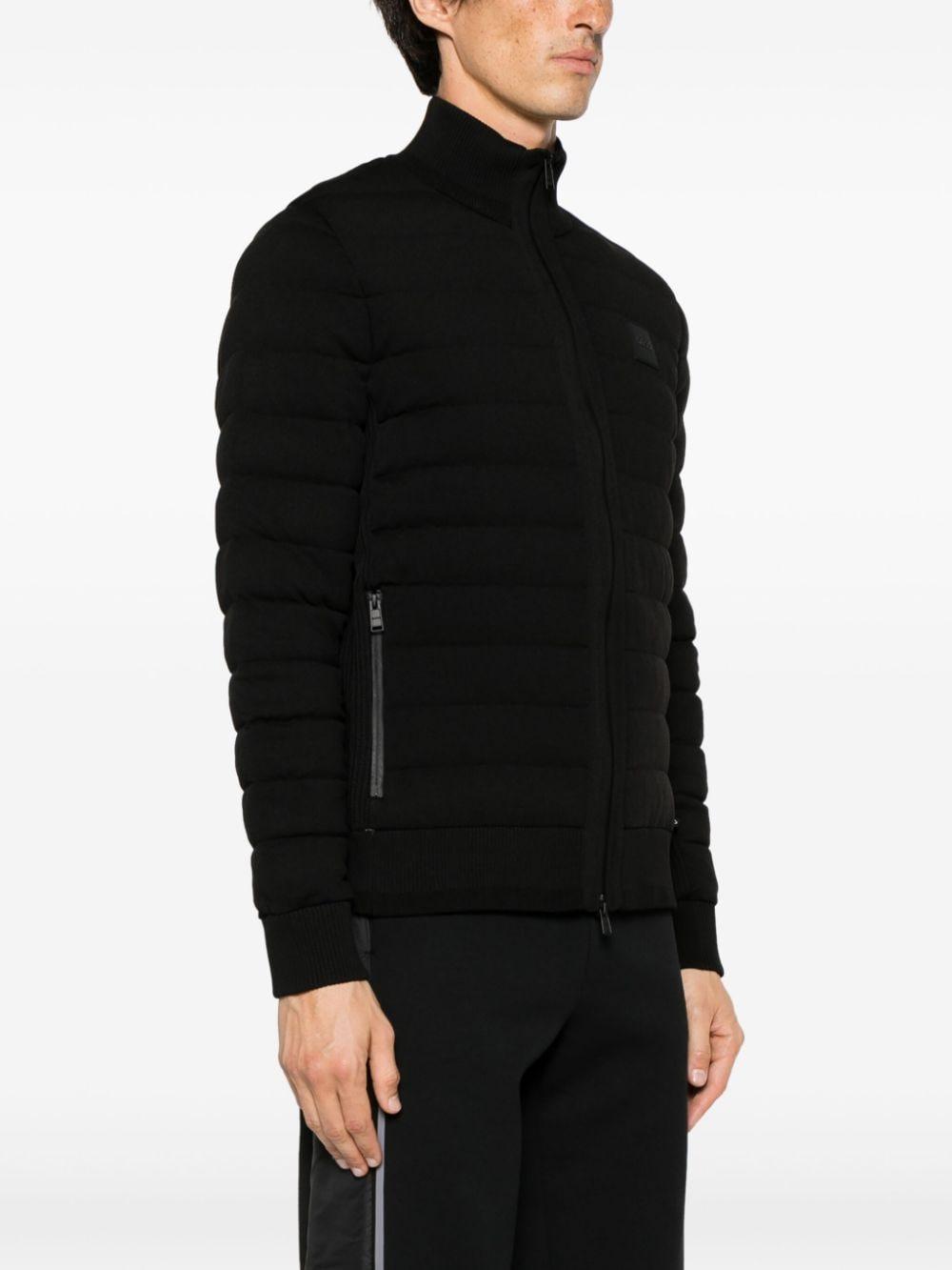 Rubberised-logo Quilted Puffer Jacket In Black Product Image