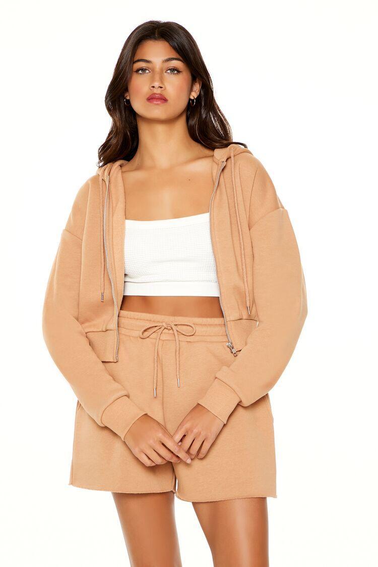 Basic Fleece Zip-Up Hoodie | Forever 21 Product Image