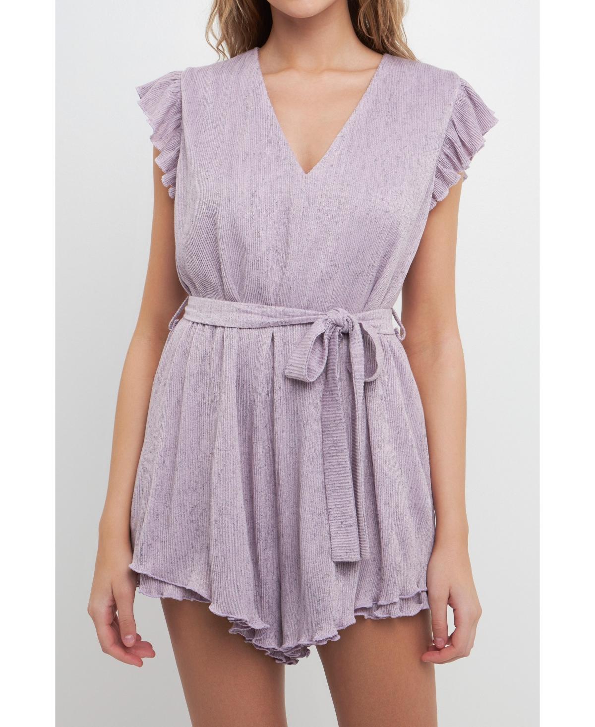 Womens Texture Knit Romper Product Image