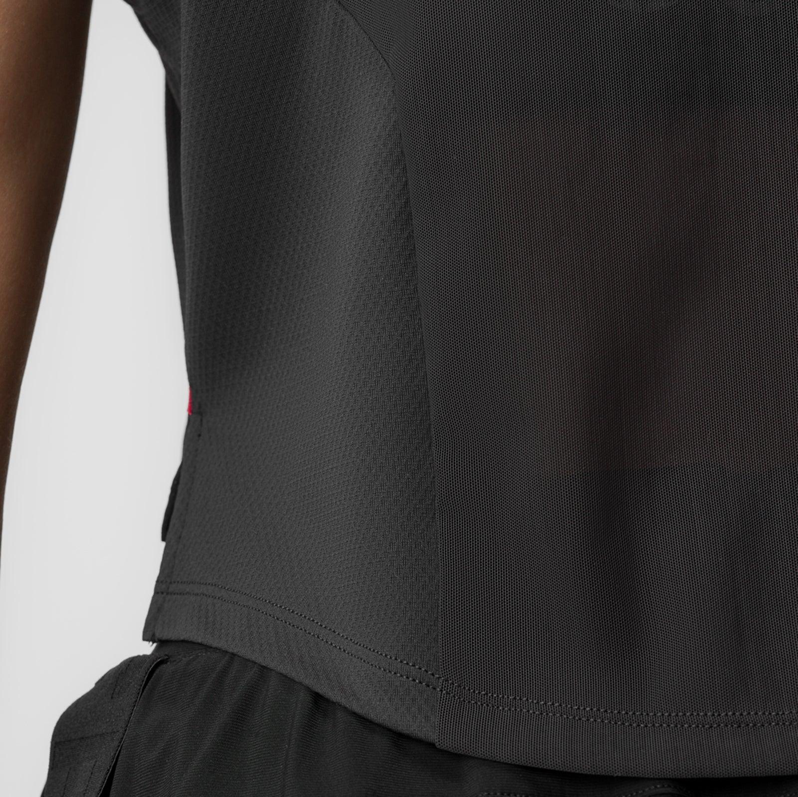 ASRV x Equinox AeroSilver® Cropped Training Tee - Black Product Image