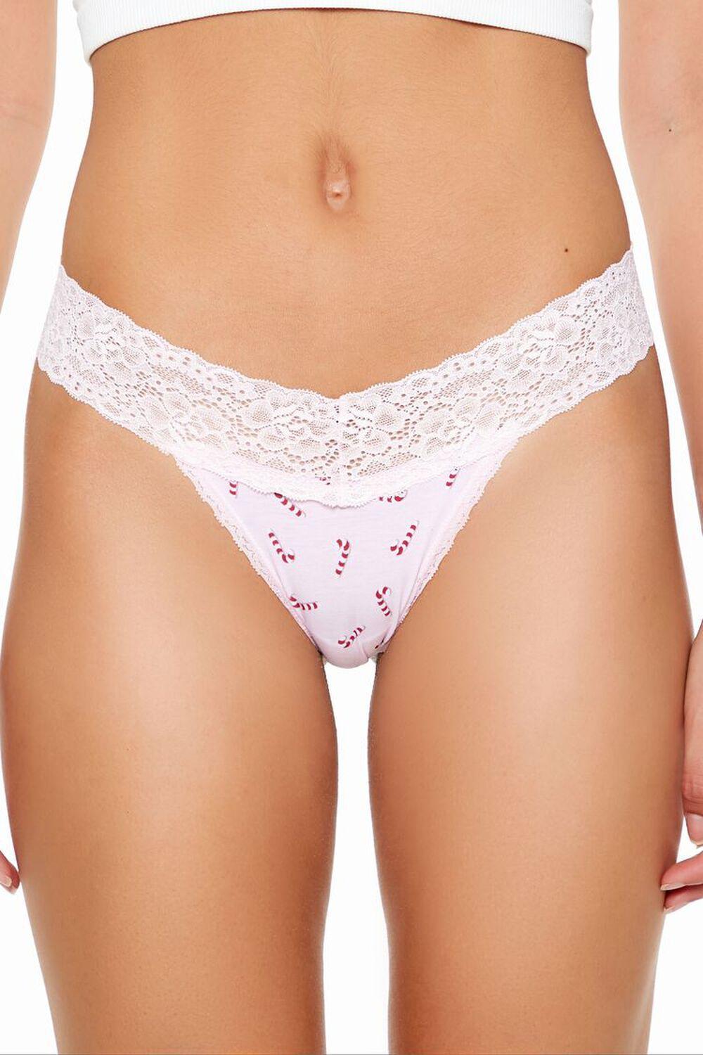 Candy Cane Thong Panties | Forever 21 Product Image