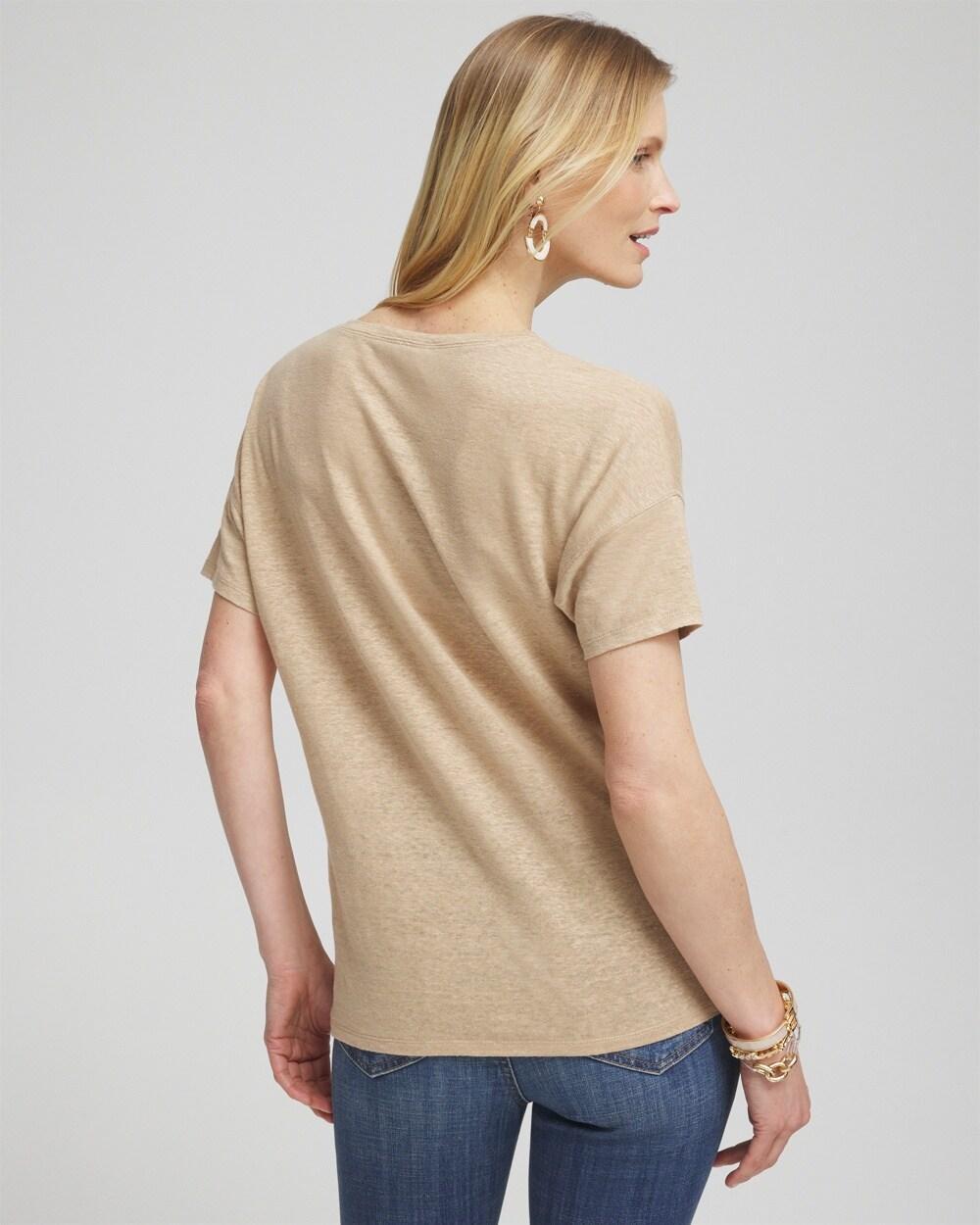 Neutral Sequin Embellished Tee Product Image