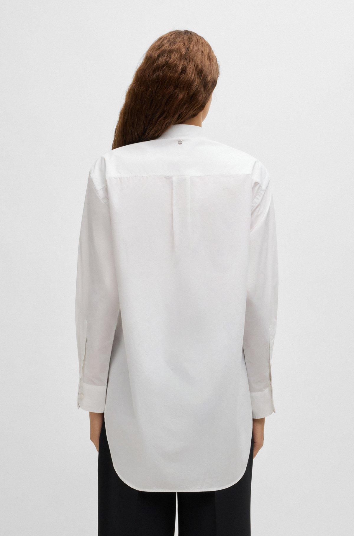 Regular-fit blouse in cotton poplin Product Image