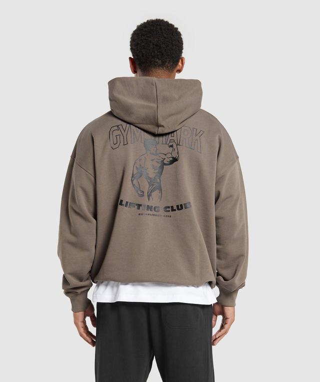 Gymshark Built in the UK Hoodie - Camo Brown Male Product Image