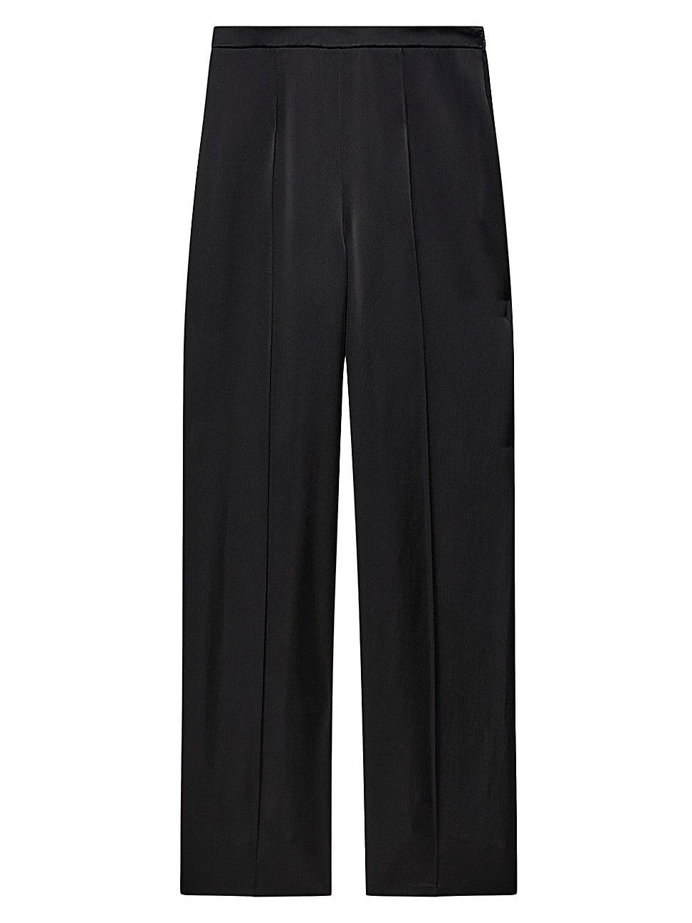 Womens Mid-Rise Pintuck Trousers product image