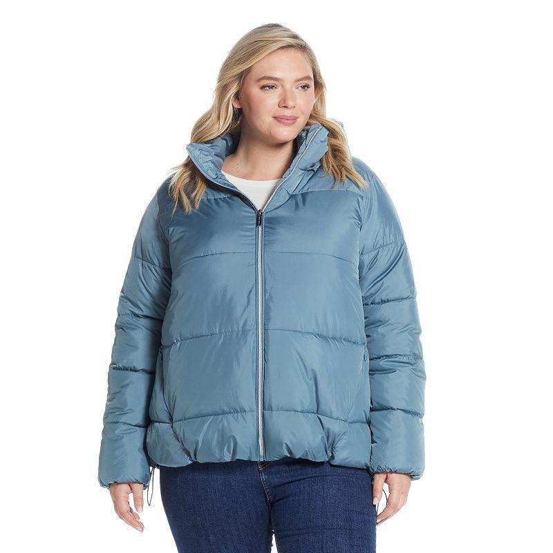 Plus Size Weathercast Hood Puffer Coat, Womens Product Image