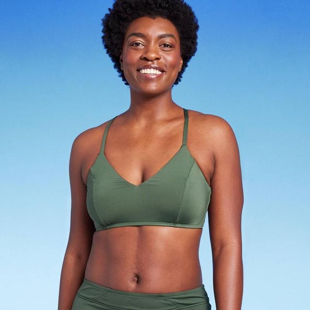 Womens Crossback Seamed Bralette Bikini Top - Kona Sol Product Image