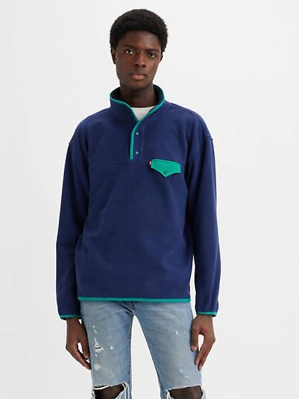 Levis Barstow Fleece Snap Up Sweatshirt - Mens Product Image