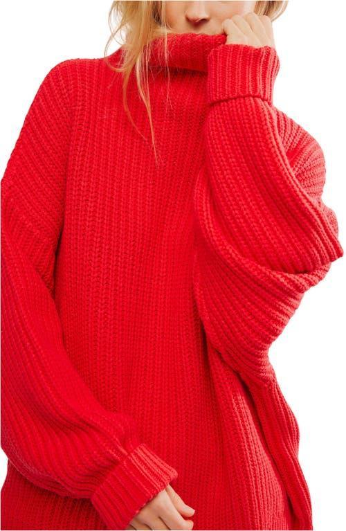 Swim Too Deep Turtleneck Sweater In Heart Eyes Product Image