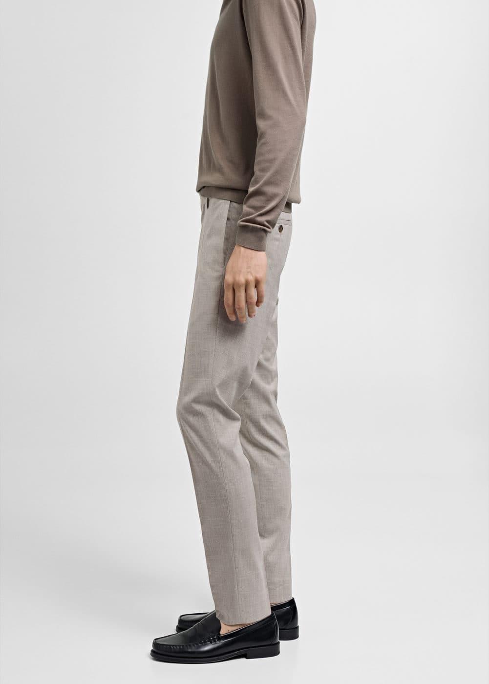 MANGO MAN - Stretch fabric super slim-fit suit pants light heather greyMen Product Image