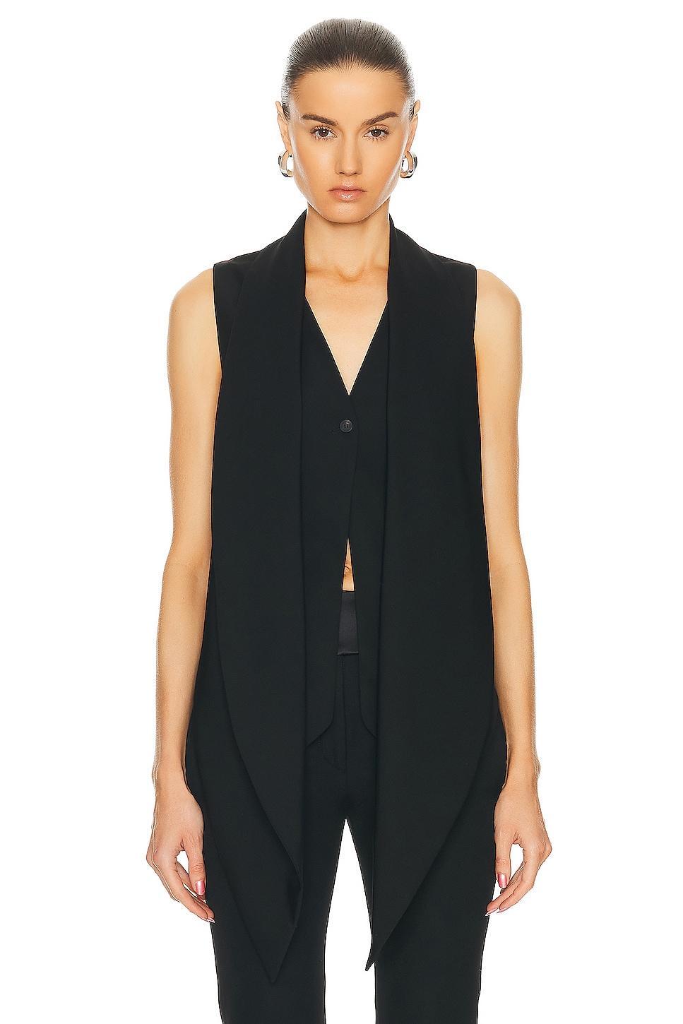 Ferragamo Suit Scarf Vest in Black Product Image