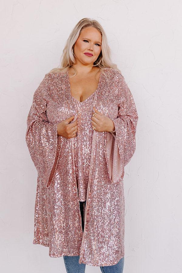 Gorgeous Glisten Sequin Overlay In Pink Curves Product Image