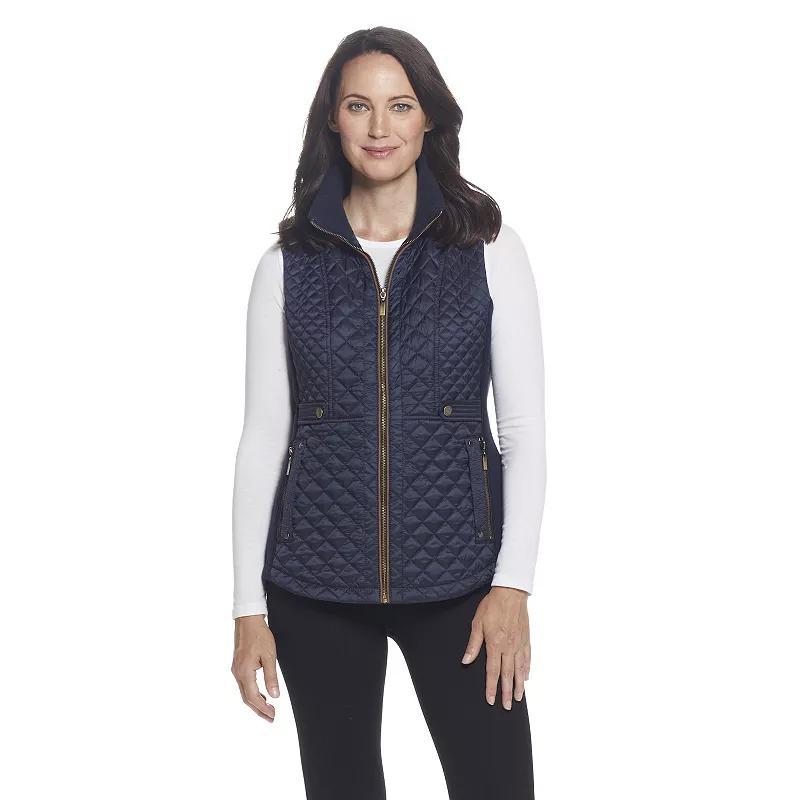 Gallery Quilted Zip Side Pocket Stand Collar Vest Product Image