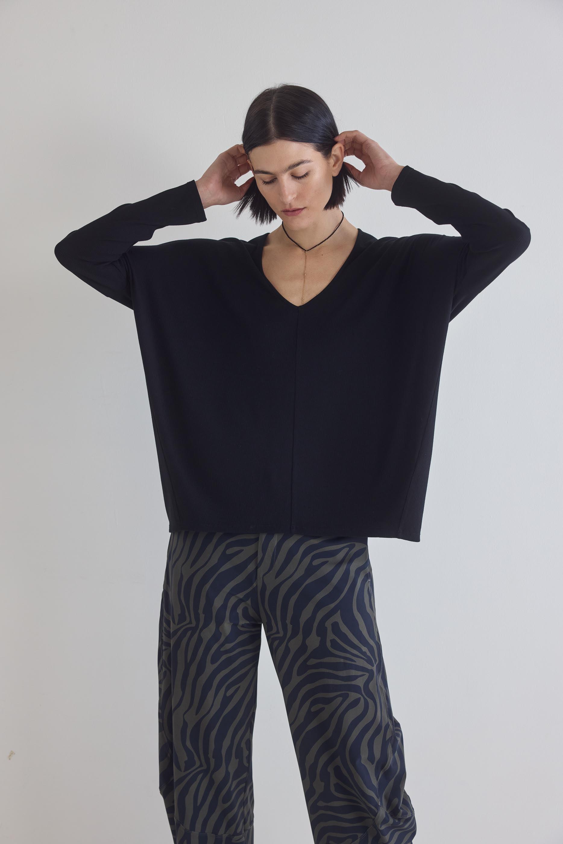 The Ribbed Dolman Long Sleeve Top product image