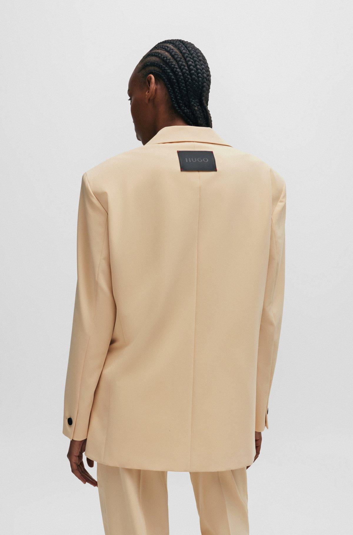 Oversize-fit jacket in stretch fabric with single button Product Image