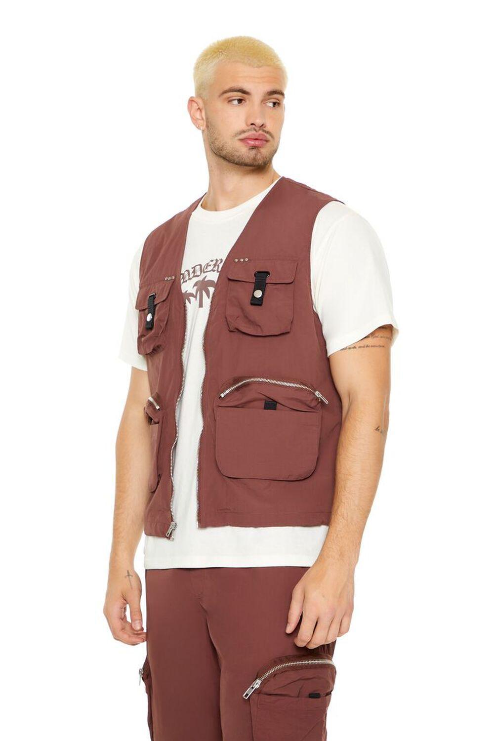 Zip-Up Utility Cargo Vest | Forever 21 Product Image