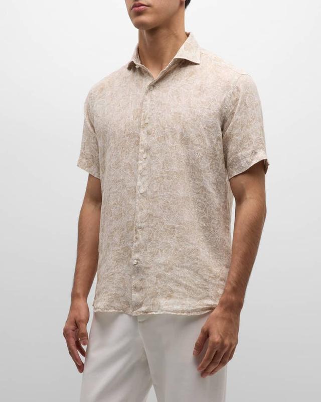 Mens Crown Crafted Sacha Linen Sport Shirt Product Image