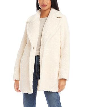 Karen Kane Notched Collar Fleece Coat Product Image