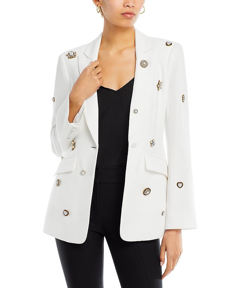 Cheyenne Golden Charm Embroidered Crepe Blazer Product Image