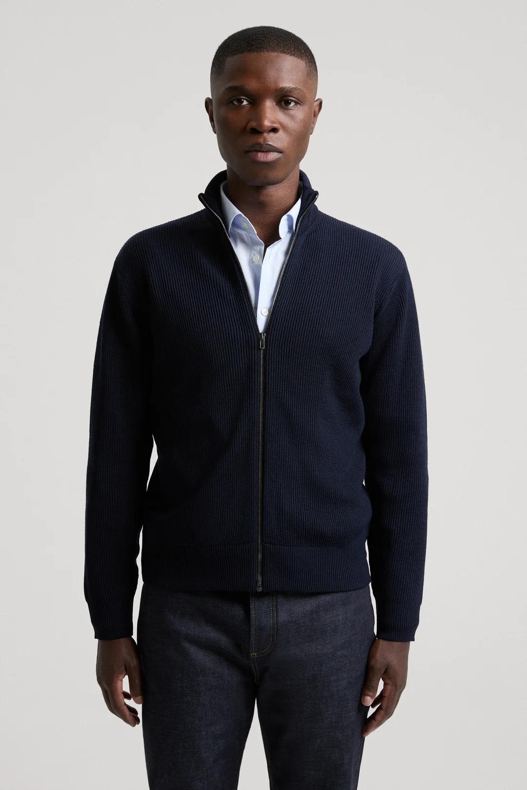 The Merino Zip Cardigan Product Image