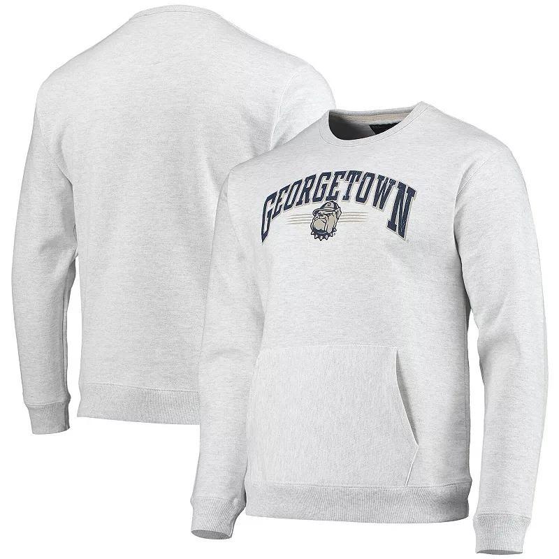 Mens League Collegiate Wear Heathered Gray Georgetown Hoyas Upperclassman Pocket Pullover Sweatshirt Product Image