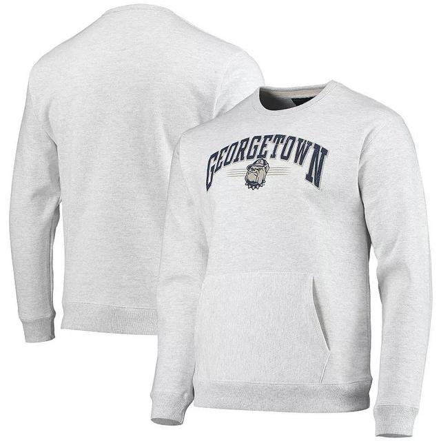 Mens League Collegiate Wear Heathered Gray Georgetown Hoyas Upperclassman Pocket Pullover Sweatshirt Product Image