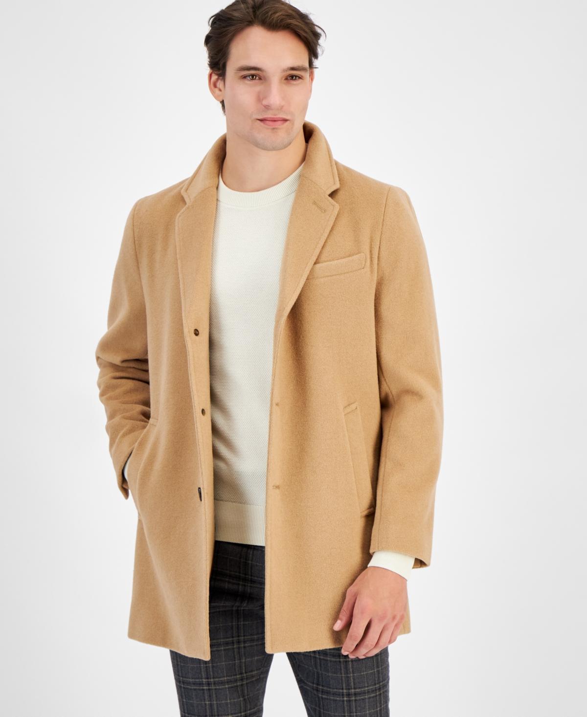 Michael Kors Mens Wool-Blend Car Coat Product Image